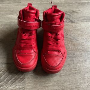 Champion Red on Red Hightop Boys Sneakers 1